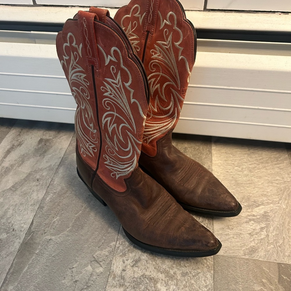 Brown and Rust Cowboy Boots